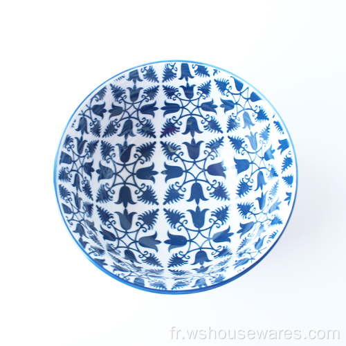 Wholesale coussin bleu de nouilles nouilles de riz de riz porcelaine